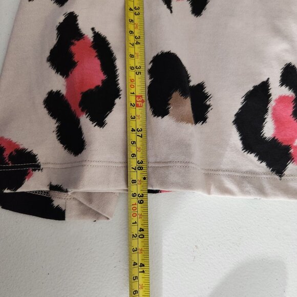 Terra & Sky Dress Womens 3X Leopard Print Flutter Sleeve T-Shirt Dress Beige Bla - Picture 8 of 14